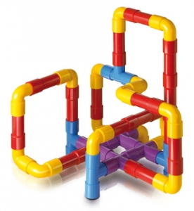 Quercetti Tubation 40 Piece Interlocking Pipeline Maze Building Set Open Ended Construction Toy